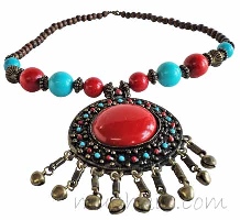 Indian ethnic necklace - click here for large view